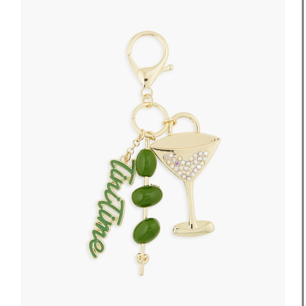 Baublebar Martini Glass, ‘Tini Time’, Olives on a Skewer Keychain/Bag Charms